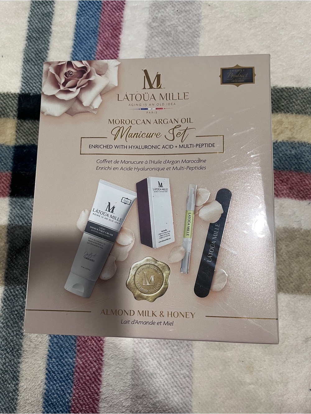 Almond Milk & Honey Moroccan Argan Oil Manicure Set - Cream